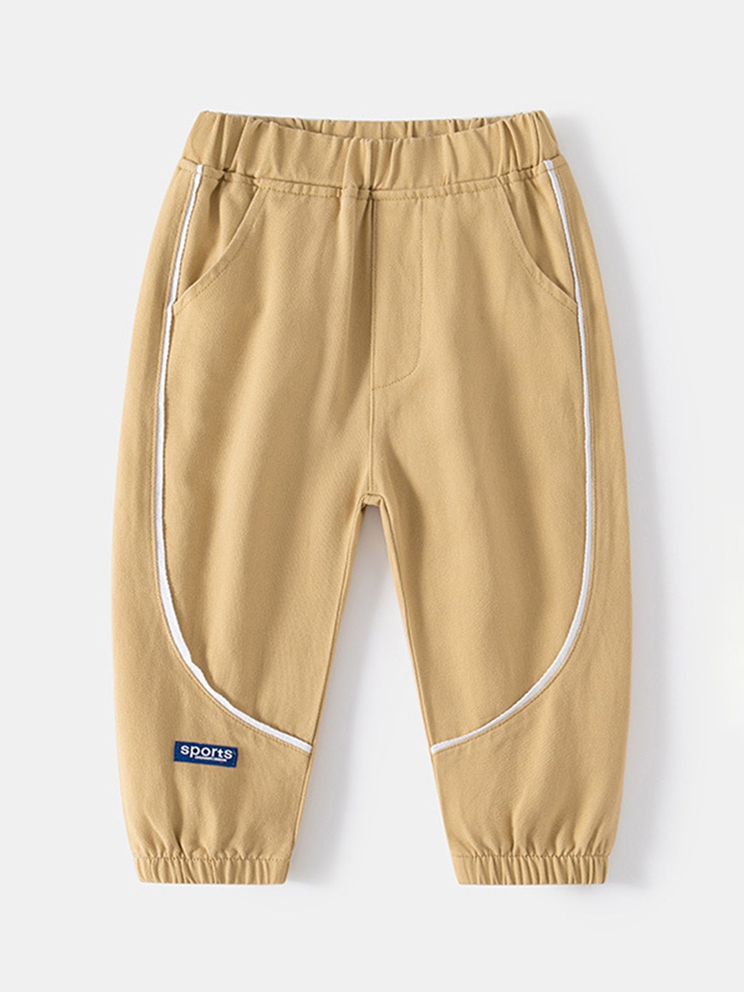

LULU & SKY Boys High-Rise Joggers Trousers, Khaki