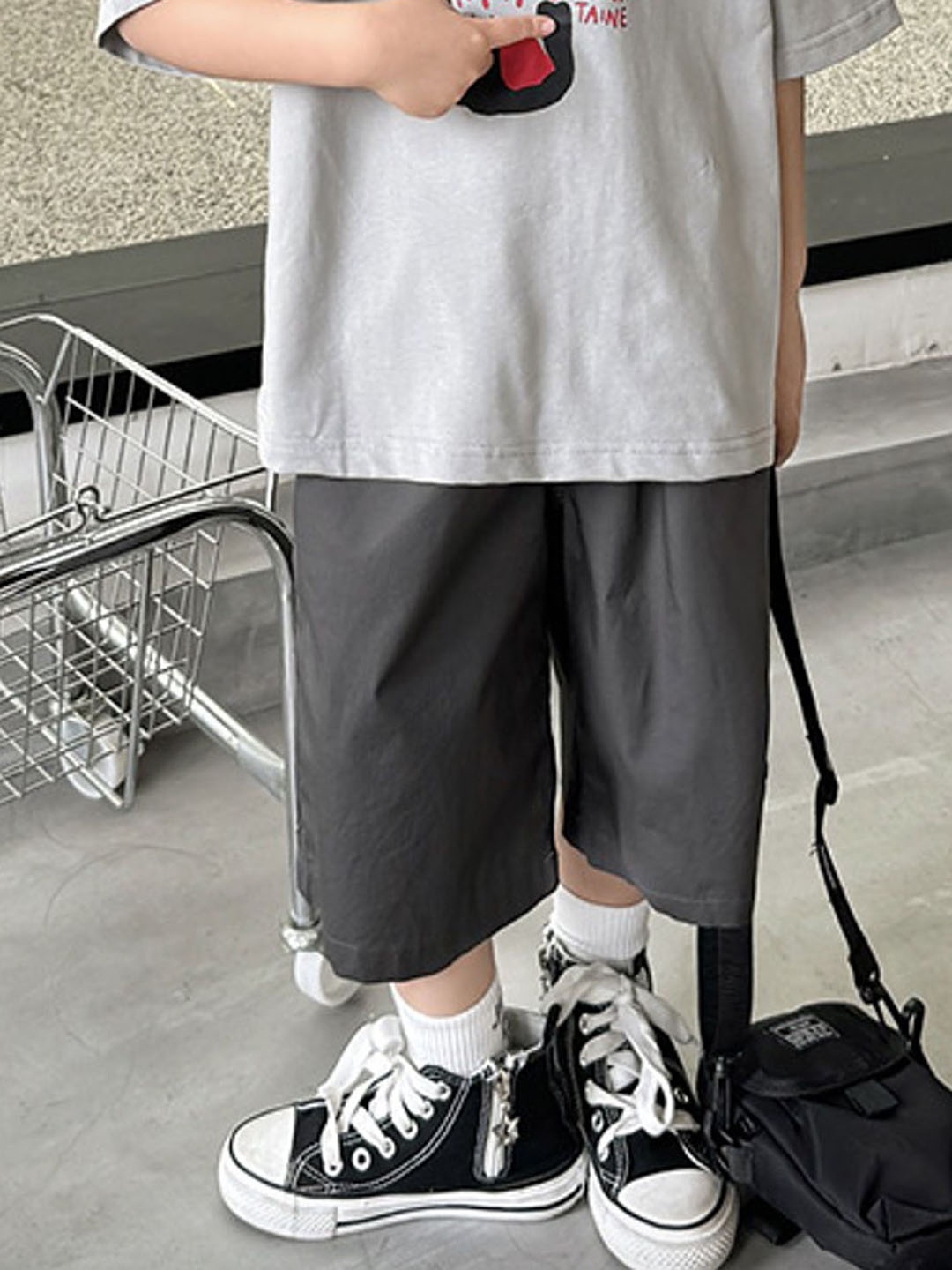 

LULU & SKY Boys Loose Fit Shorts, Grey