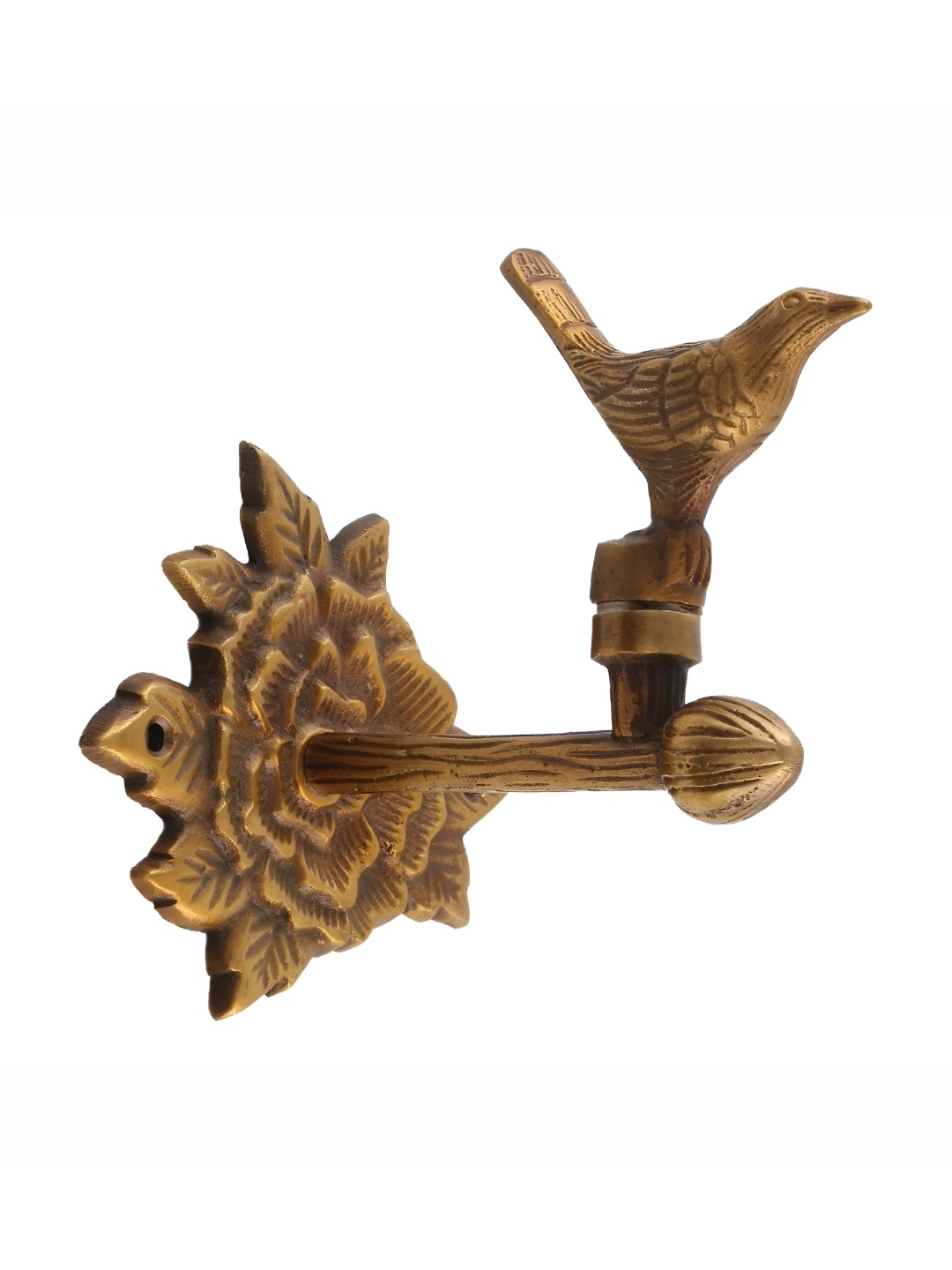 

Indianshelf Brown Brass Bird Wall Planters, Gold