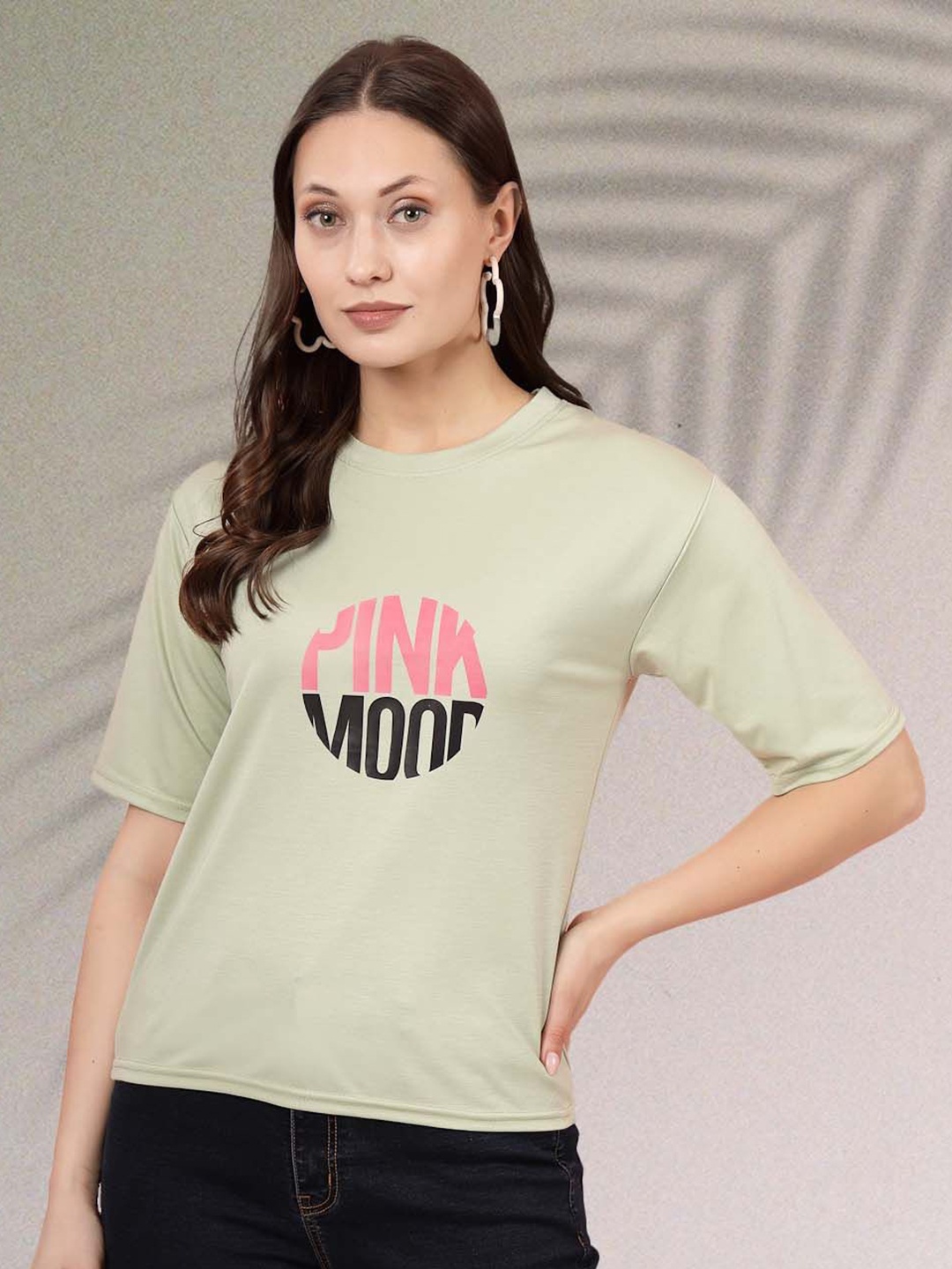 

all about you Women Printed T-shirt, Green