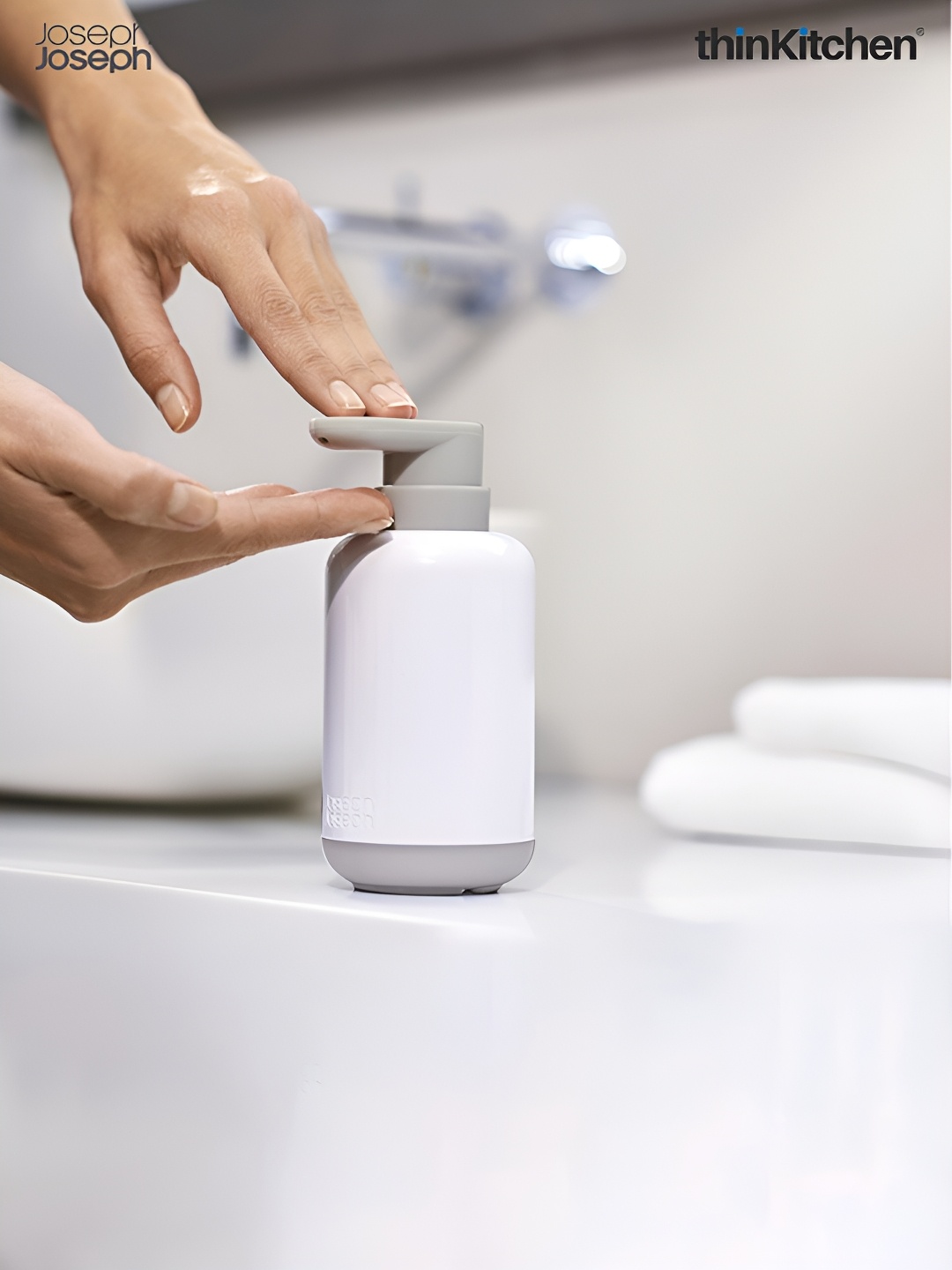 

Joseph Joseph White Solid Polypropylene Soap Dispenser