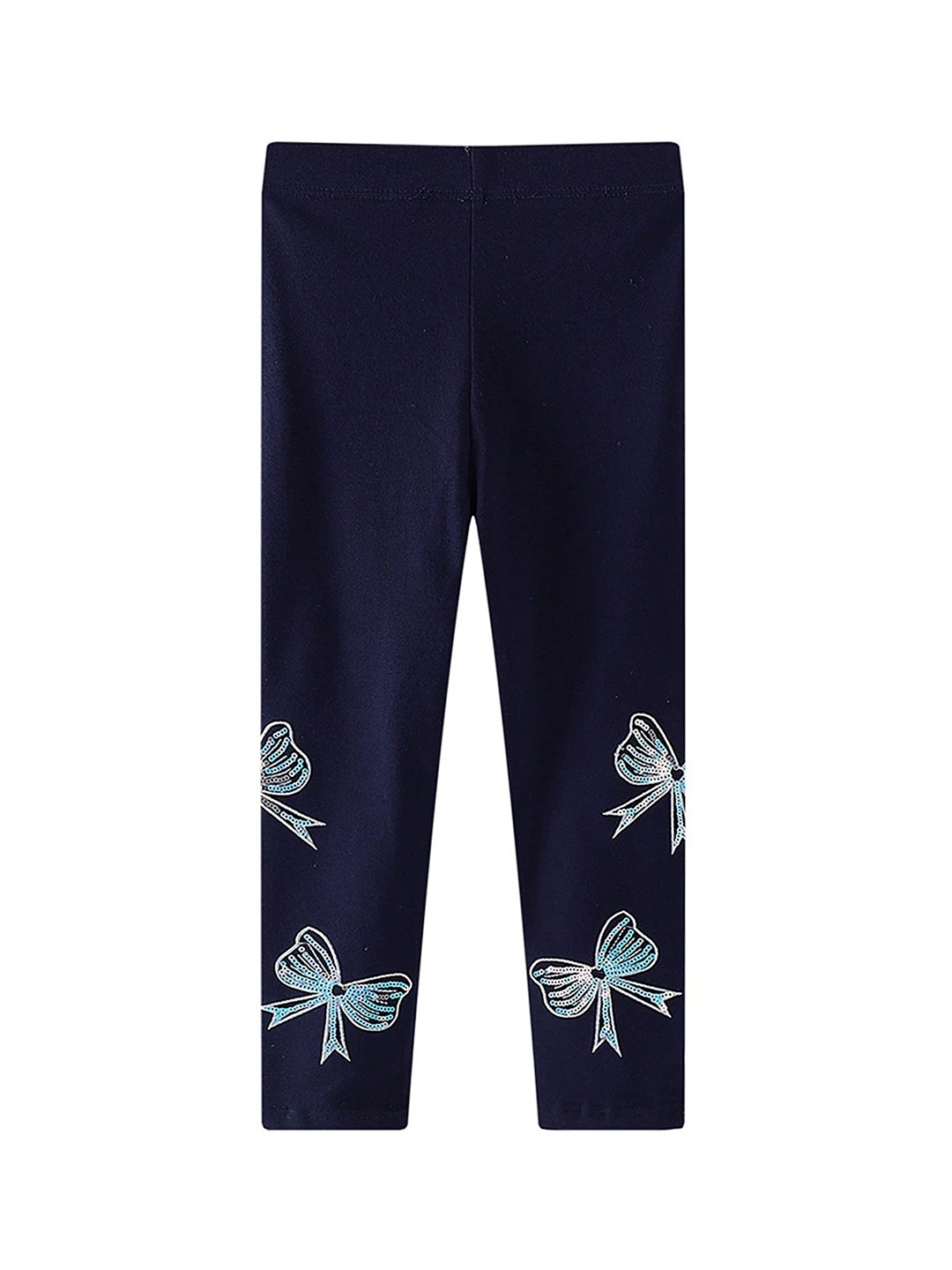 

LULU & SKY Printed Mid-Rise Ankle-Length Leggings, Blue