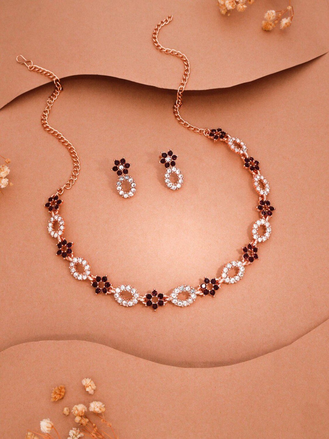 

Anouk Gold-Plated American Diamond Studded Jewellery Set
