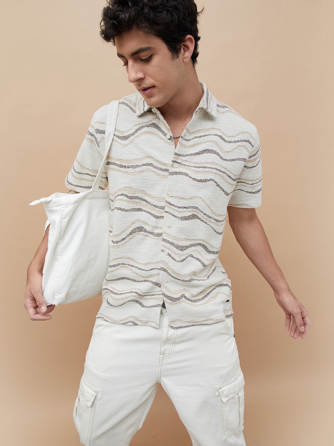 

Fame Forever by Lifestyle Men Opaque Casual Shirt, Off white