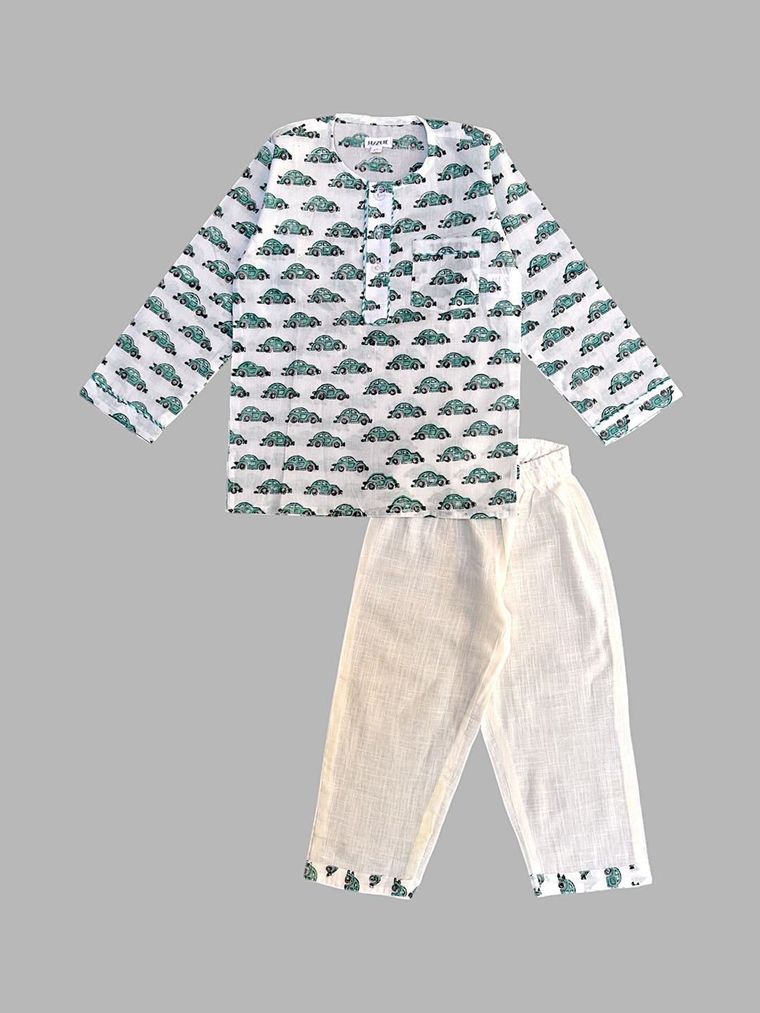 

MYZUIE Unisex Kids Printed Night suit, Green