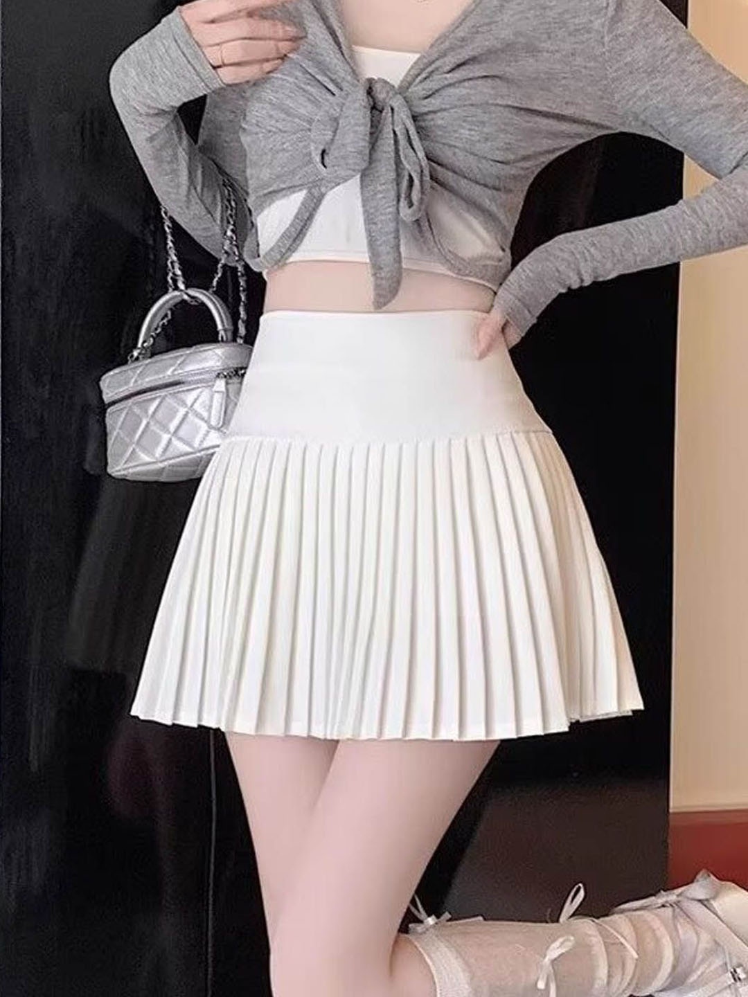 

StyleCast Pleated Mini Skirt, White