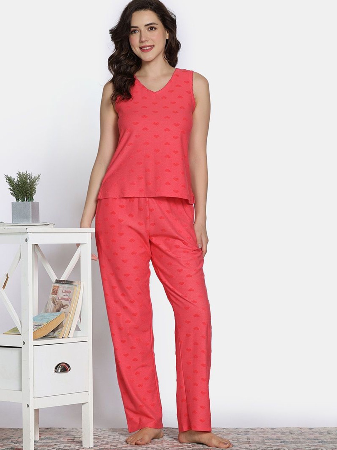 

Zivame Women Night suit, Red