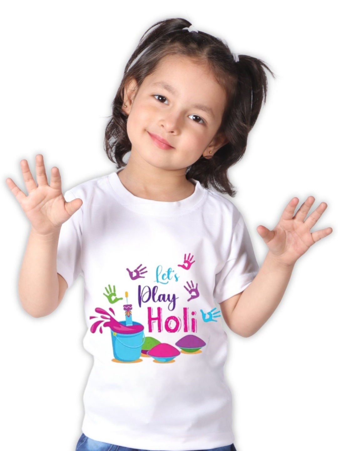 

itsmycostume Unisex Kids Holi tshirts, White