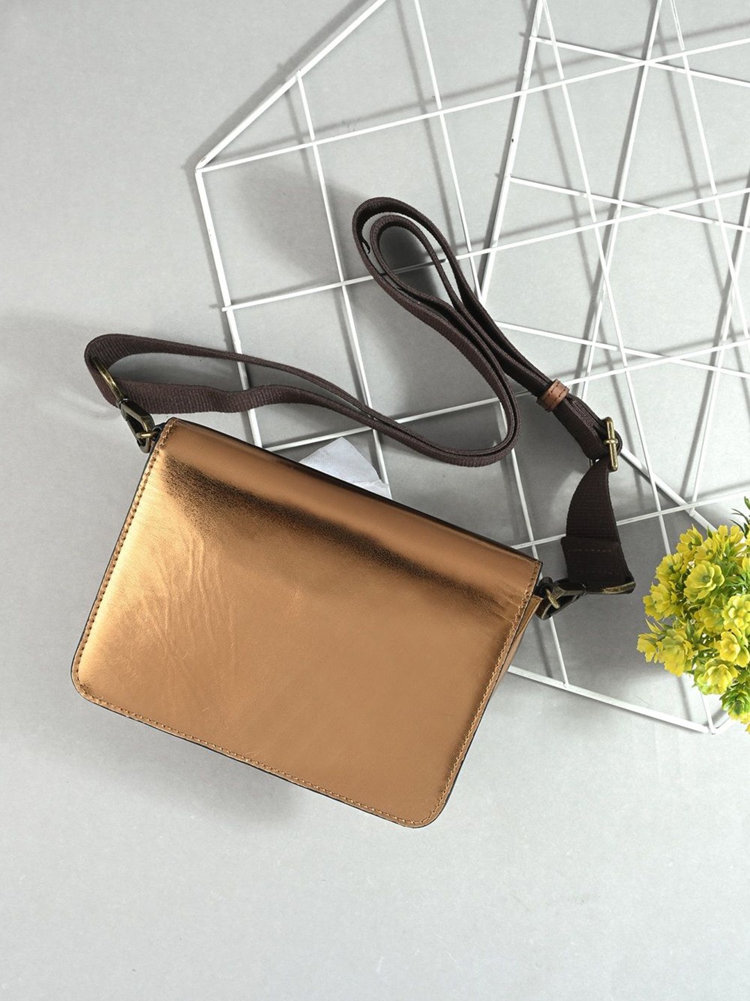 

Overdrive Textured Leather Oversized Swagger Shoulder Bag with Bow Detail, Copper