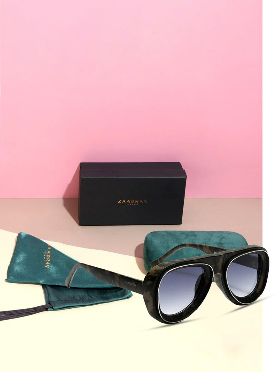 

ZAADRAN Unisex Aviator Sunglasses with Polarised and UV Protected Lens, Blue