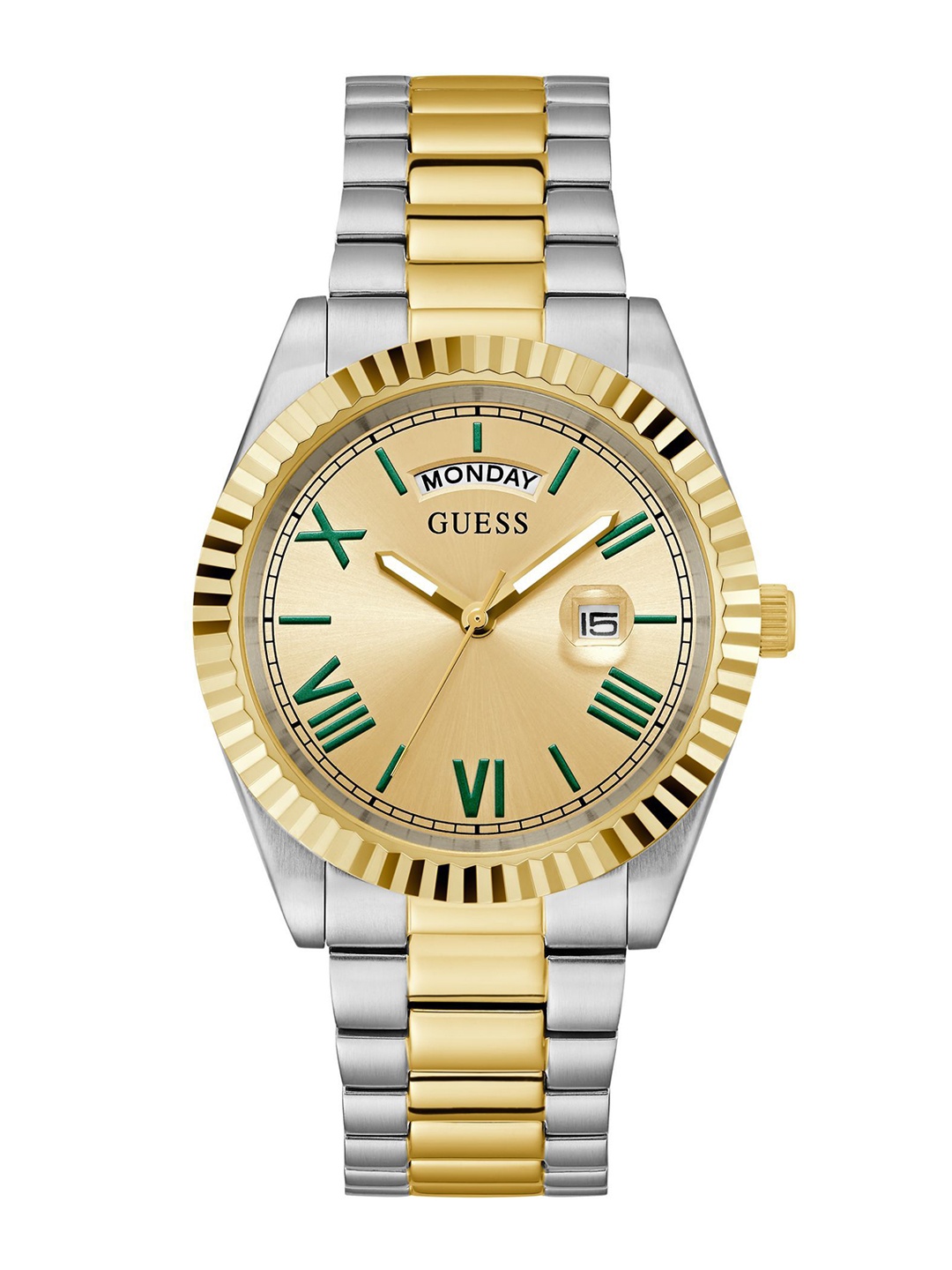 

GUESS Connoisseur Men Stainless Steel Bracelet Style Straps Analogue Watch GW0265G14, Champagne