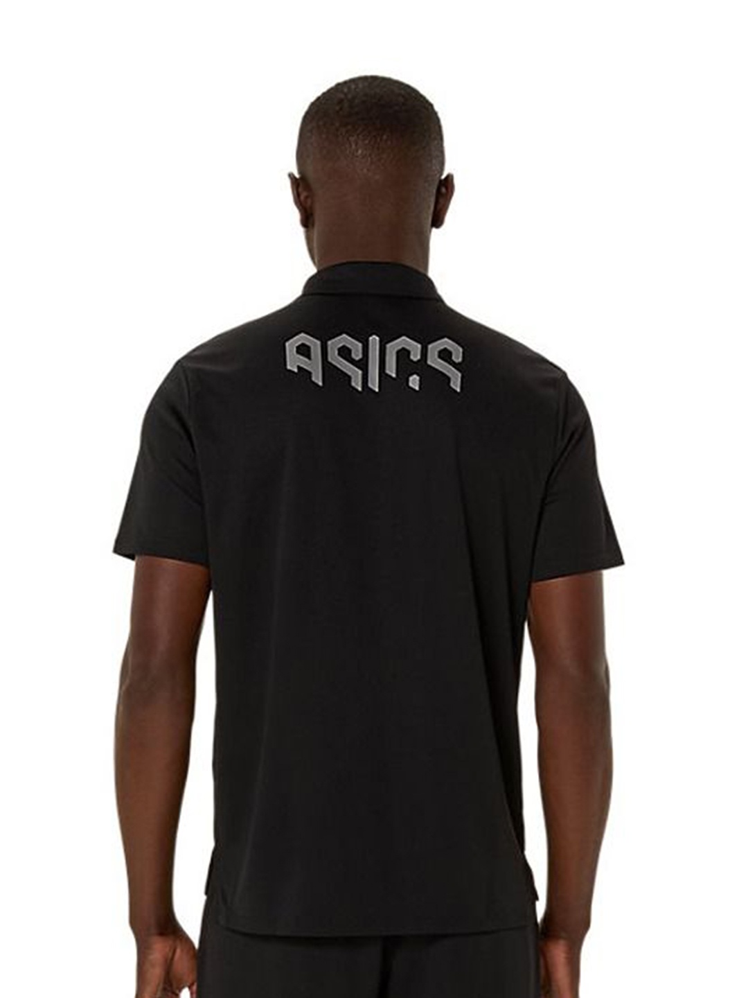 

ASICS Men Typography Printed Polo Collar T-shirt, Black