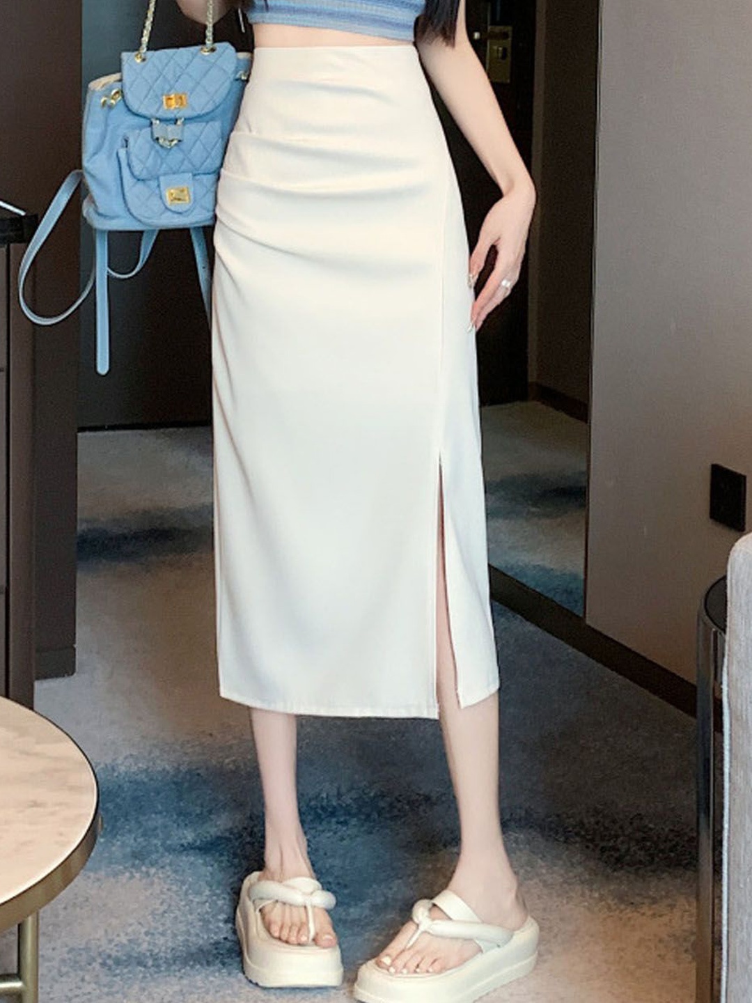 

StyleCast Pencil Midi Skirt, White
