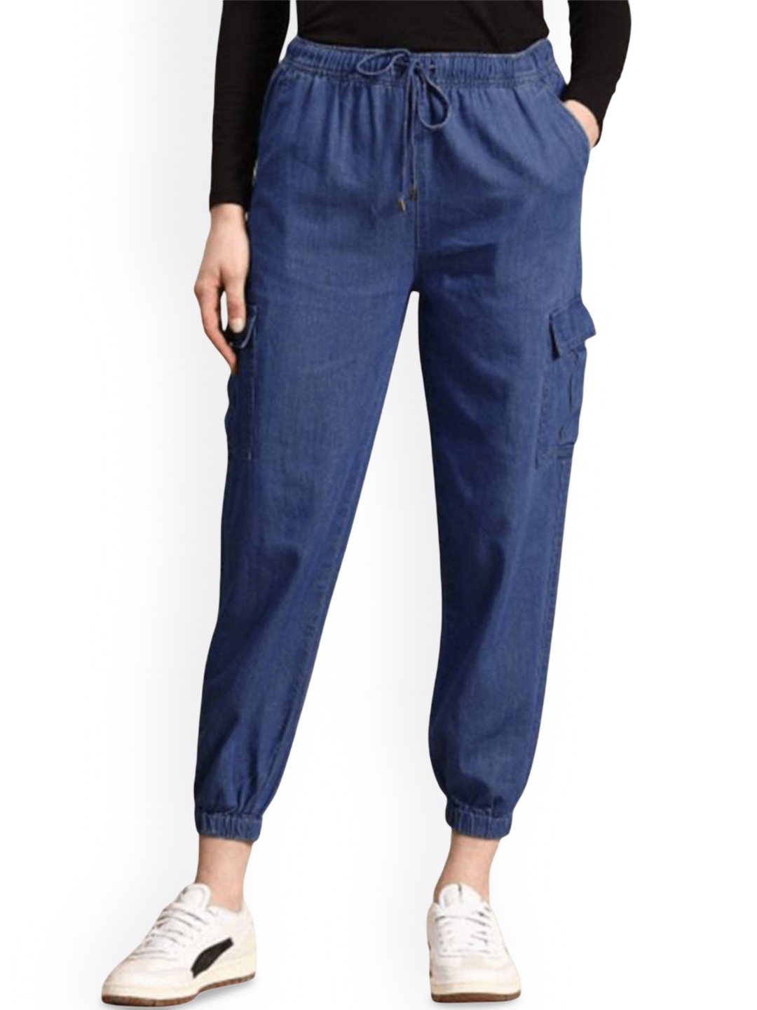 

BAESD Women Relaxed High-Rise Joggers Trousers, Blue