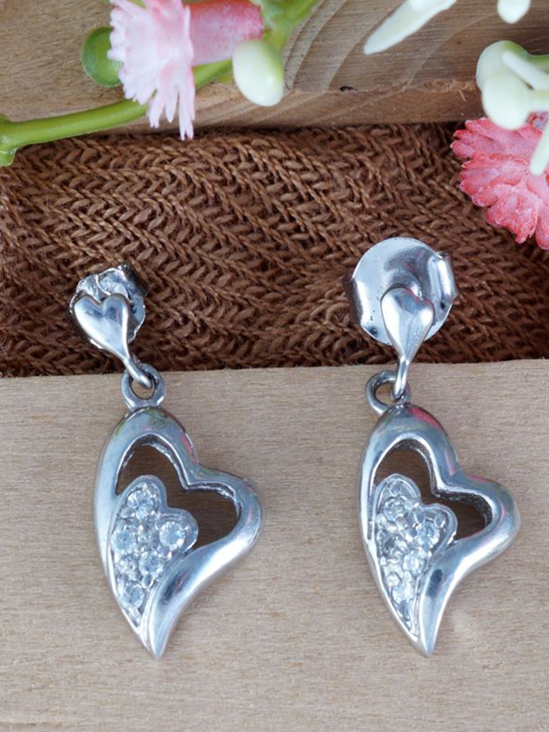 

Tuanz Silver Jewelry 925 Sterling Silver Contemporary Shaped Drop Earrings