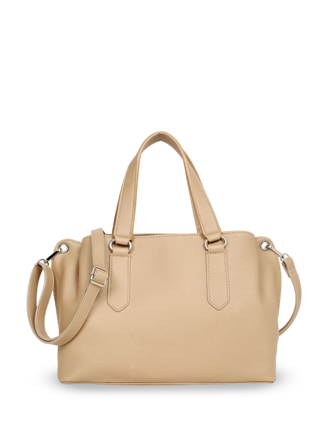 

DressBerry PU Bowling Tote Bag, Beige