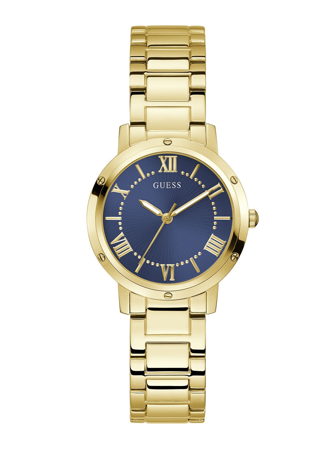 

GUESS Women Dial & Stainless Steel Bracelet Style Straps Analogue Watch GW0404L4, Blue