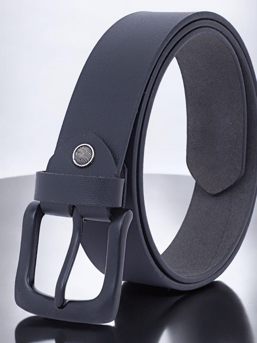 

Metronaut Men Leather Formal Belt, Black