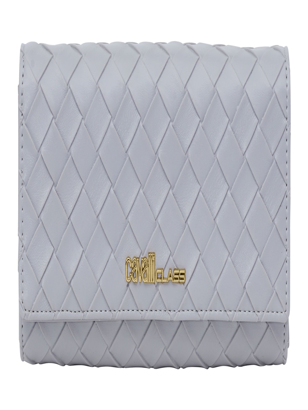 

Cavalli Class Women Cut Work Two Fold Wallet, Grey