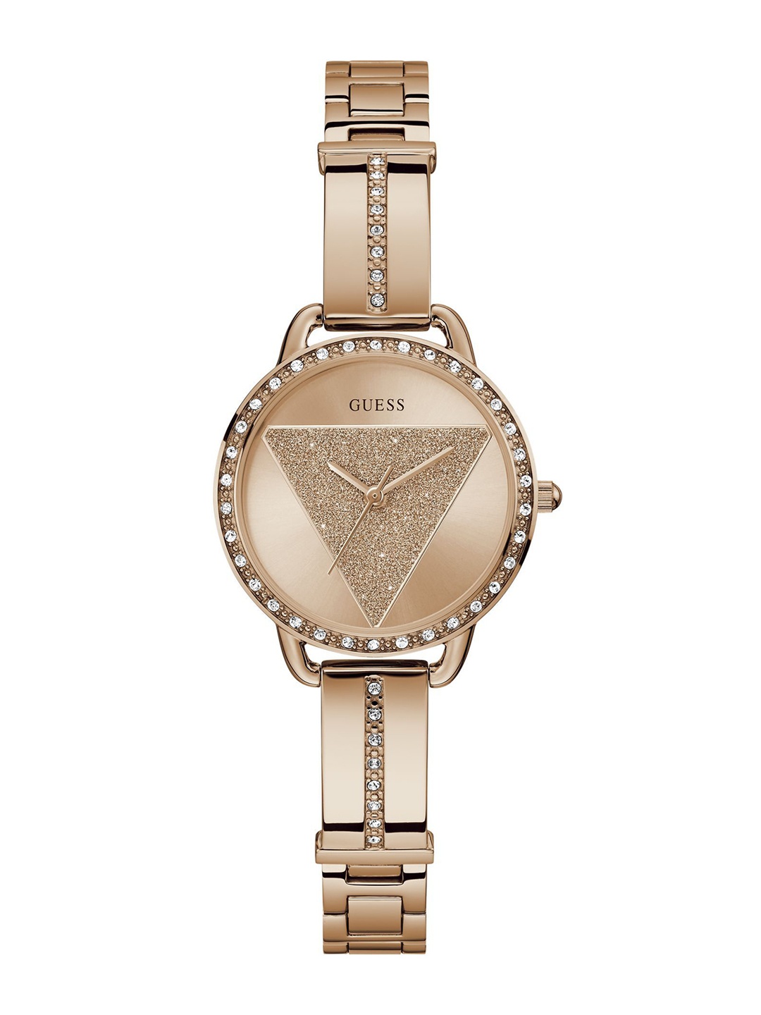

GUESS Women Embellished Dial & Reset Time Analogue Watch GW0914L3, Rose gold