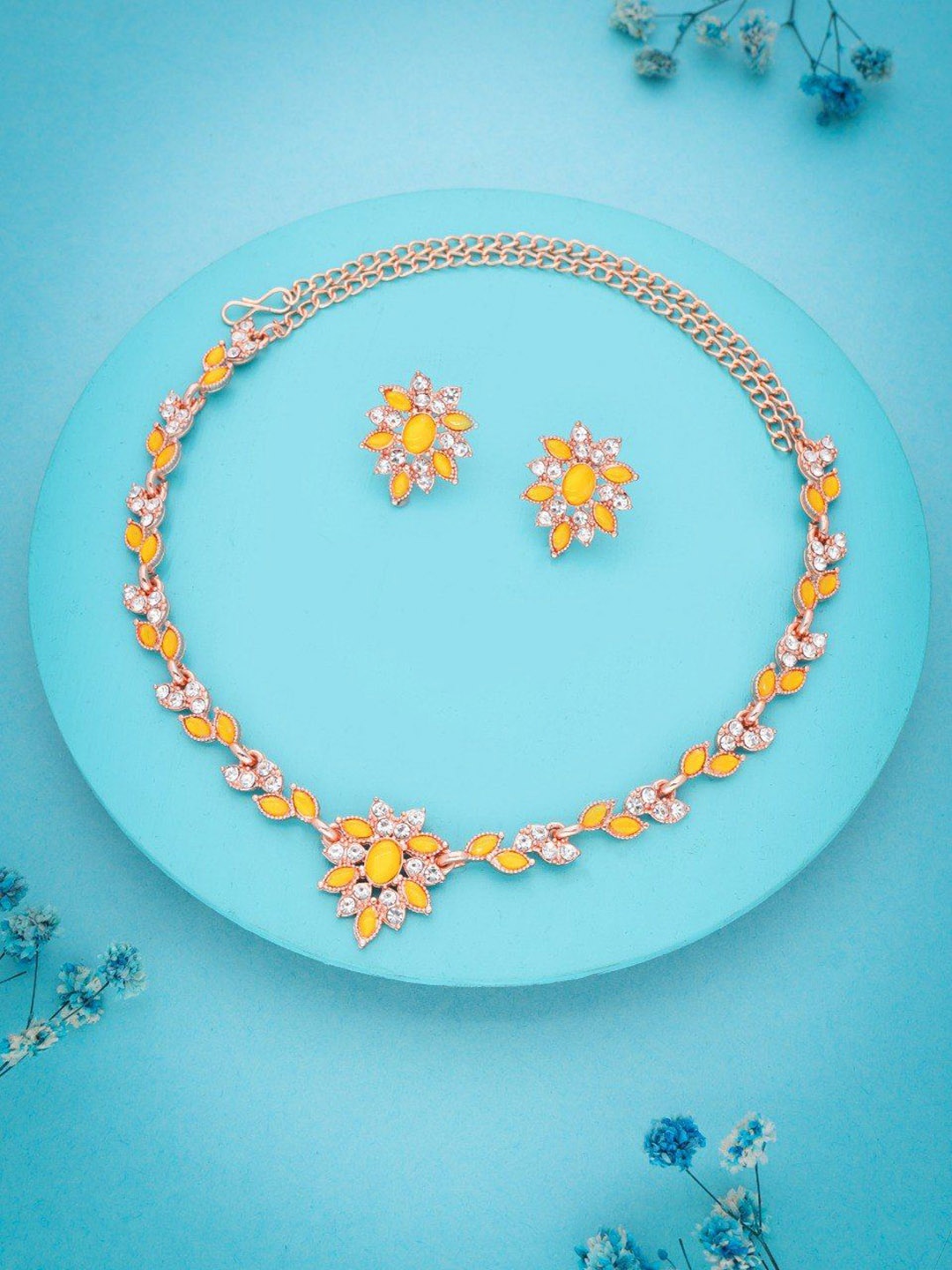 

Anouk Gold-Plated American Diamond Studded Jewellery Set