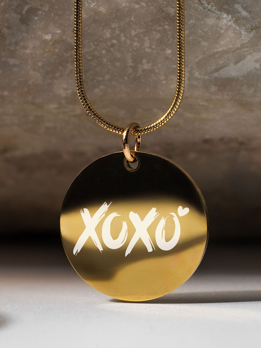 

Mesmerize Gold-Plated Circular Pendant With Chain