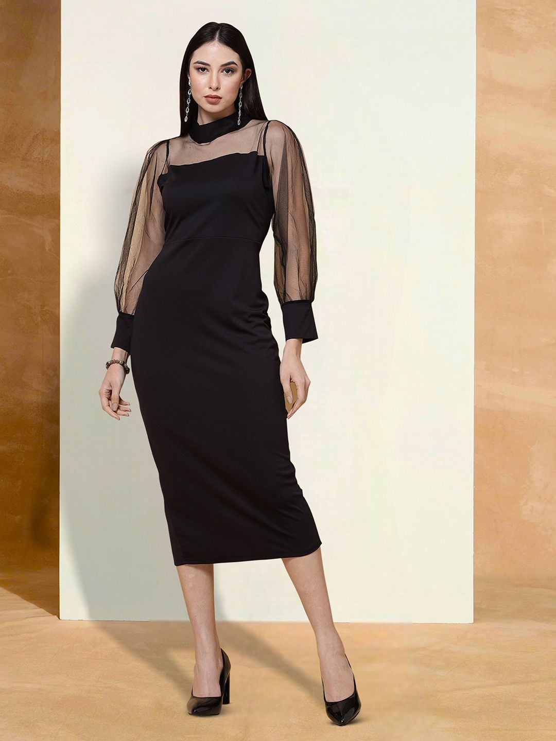 

Moda Rapido Applique Fit & Flare Dress, Navy blue