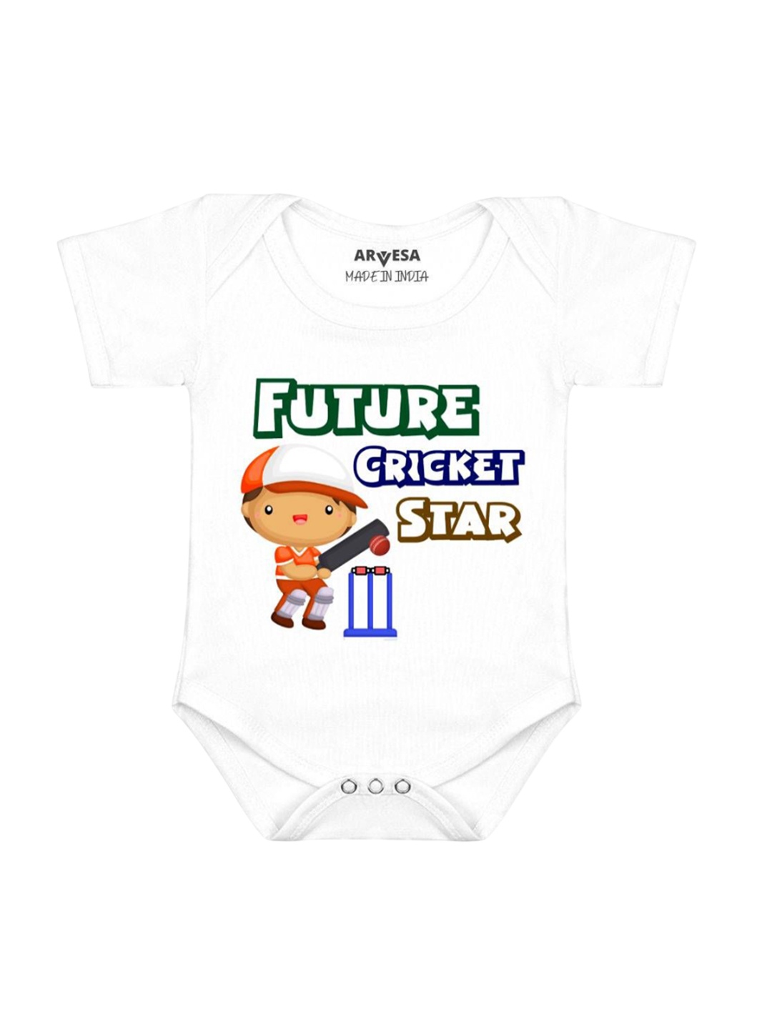 

Arvesa Kids Printed Romper, White