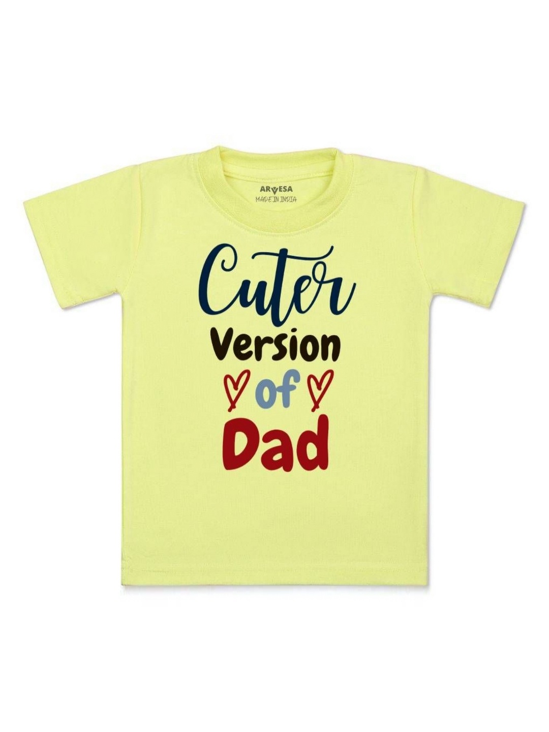 

Arvesa Kids Cuter Version Of Dad Printed Tshirt, Yellow