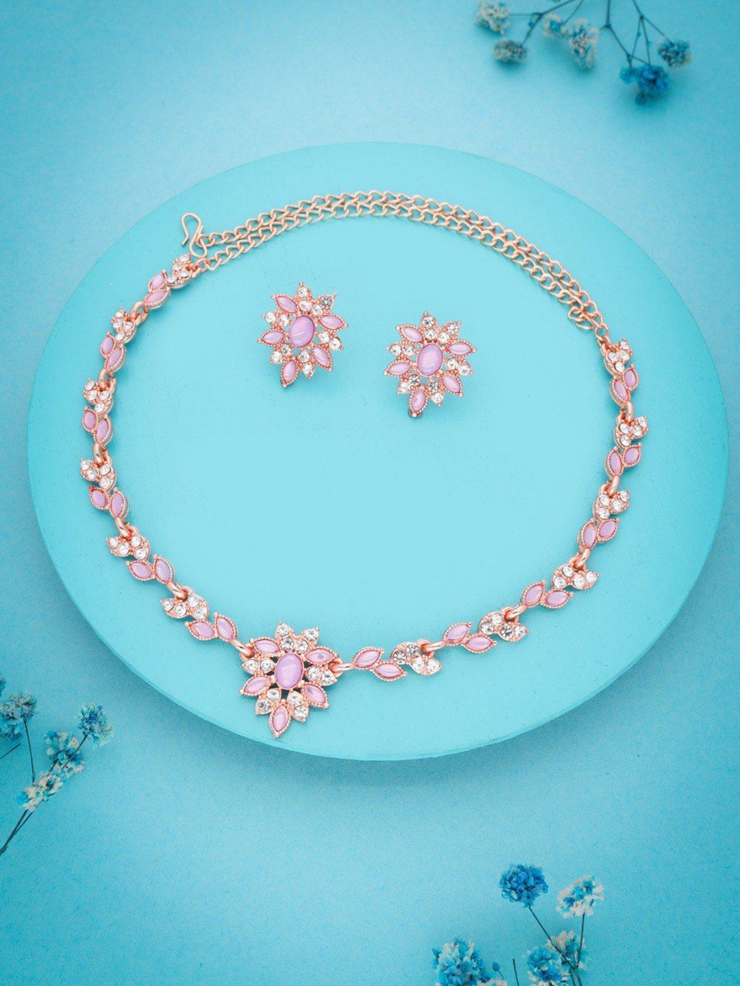 

Anouk Gold-Plated American Diamond Studded Jewellery Set