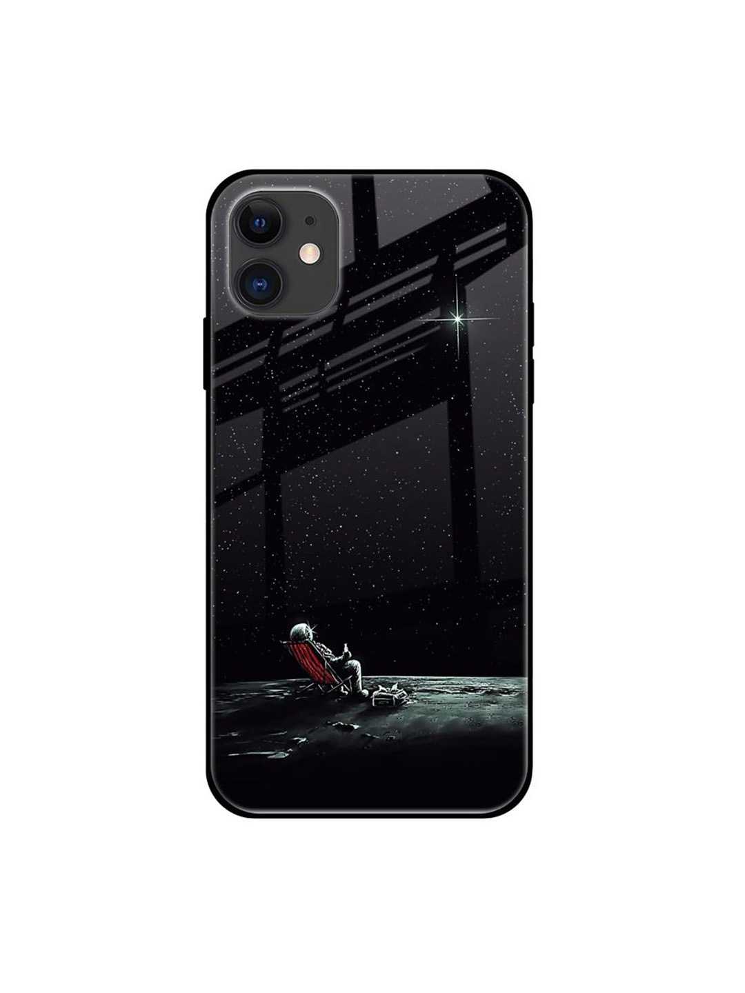

QRIOH Relaxation Mode On Printed iPhone 12 Mini Back Case, Black