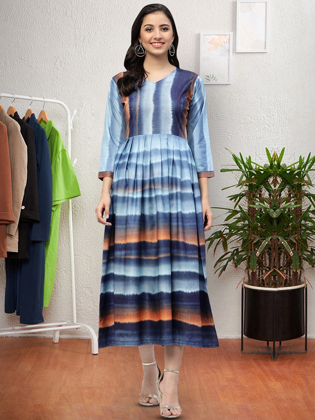 

Moda Rapido Print Applique Fit & Flare Dress, Multi