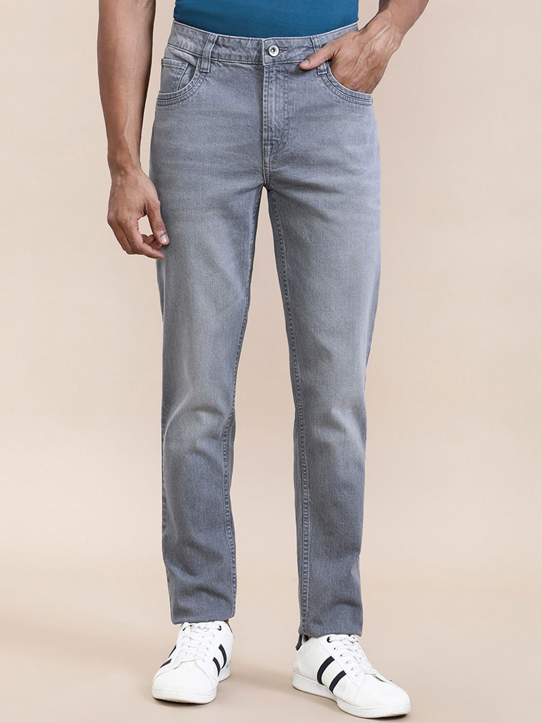 

Crocodile Men Stone Wash Slim Fit Grey Jeans