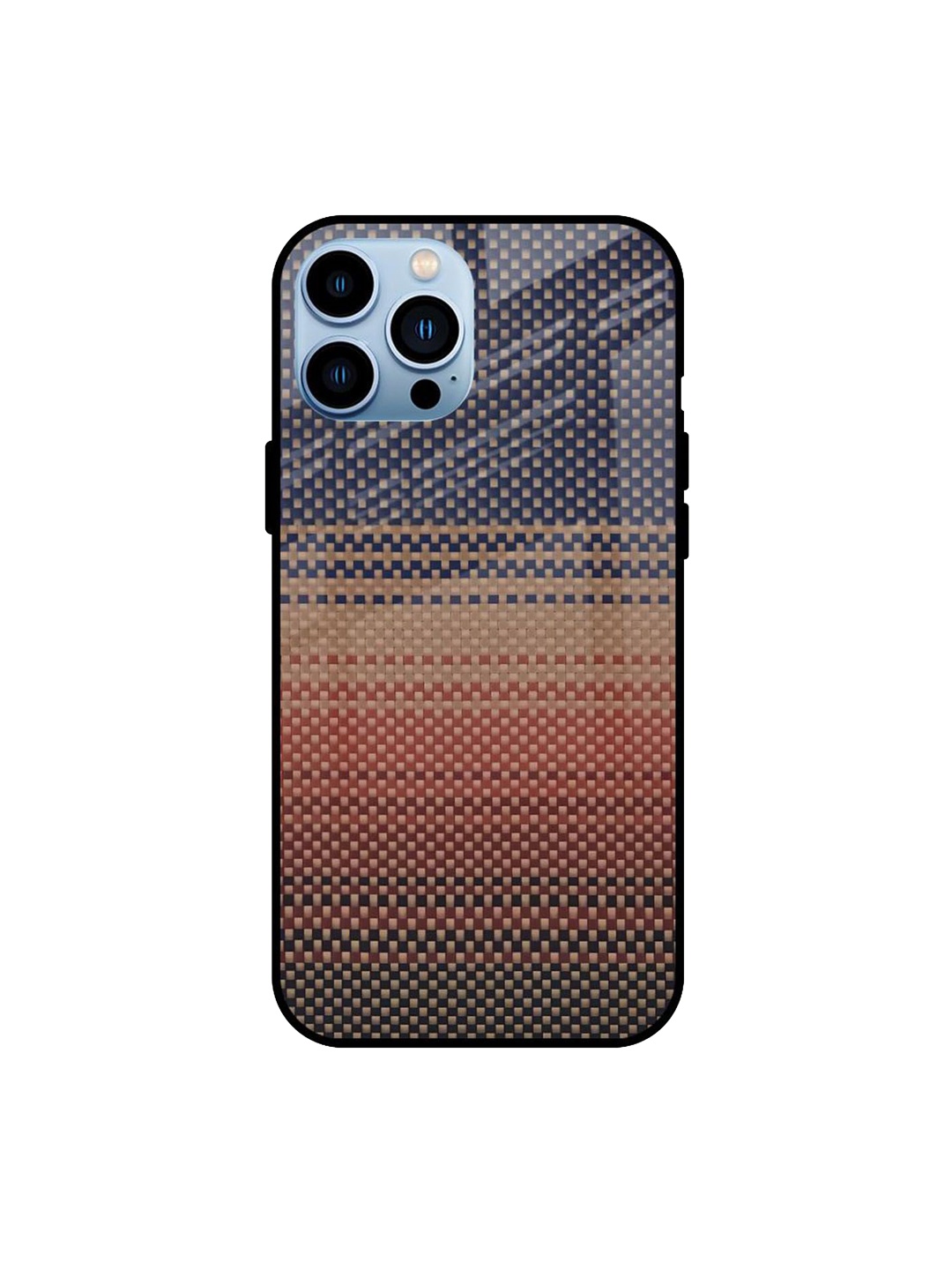 

QRIOH Fiber Artistry Printed iPhone 13 Pro Back Case, Blue