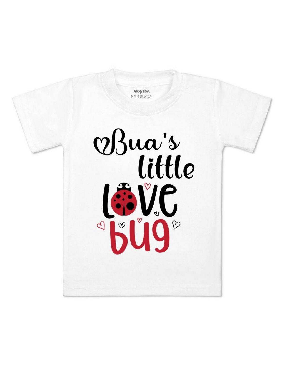 

Arvesa Kids Bua Little Love Bug Printed Tshirt, White