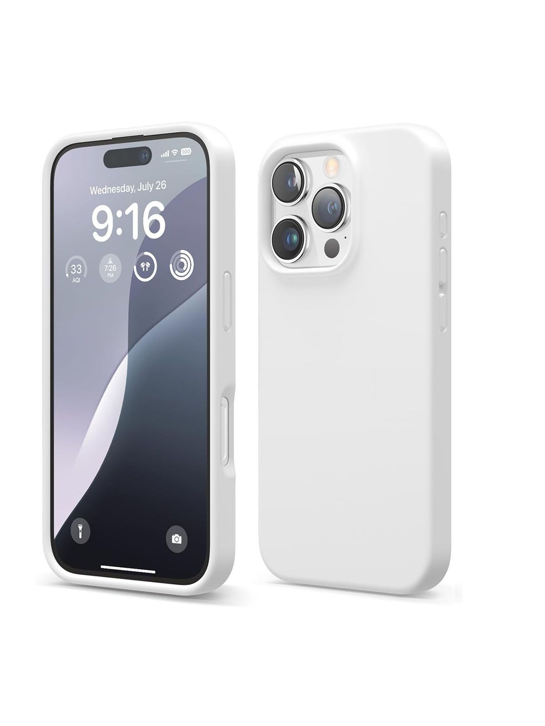 

LIRAMARK Solid iPhone 16 Plus Back Case, White