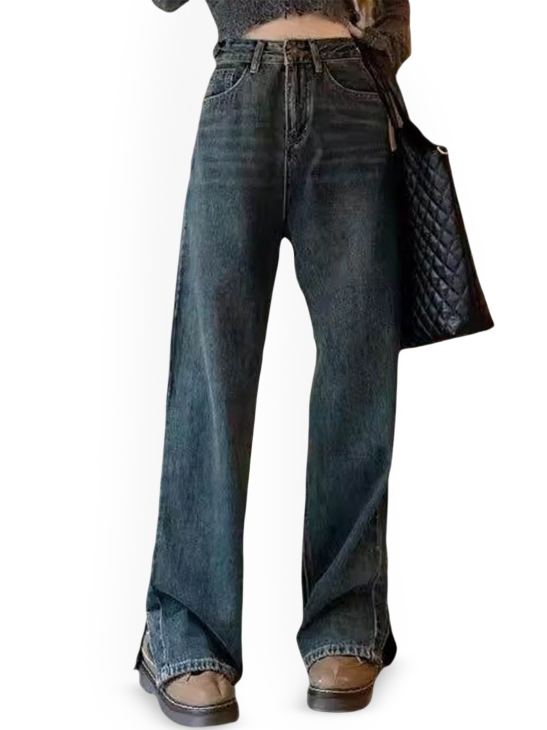 

StyleCast Women Low Distress Light Fade Jeans, Grey