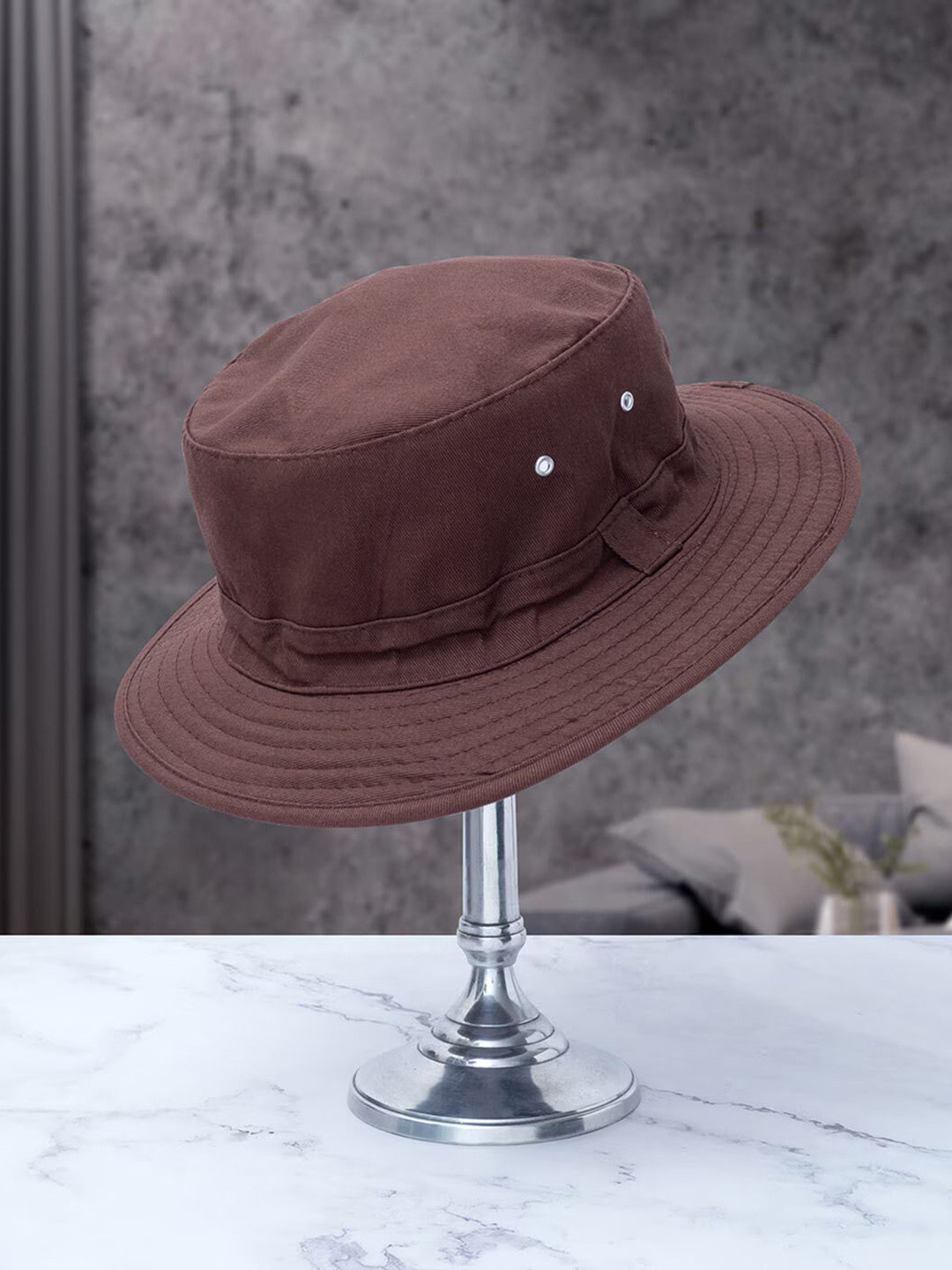 

Infispace Women Brown Embroidered Bucket Hat