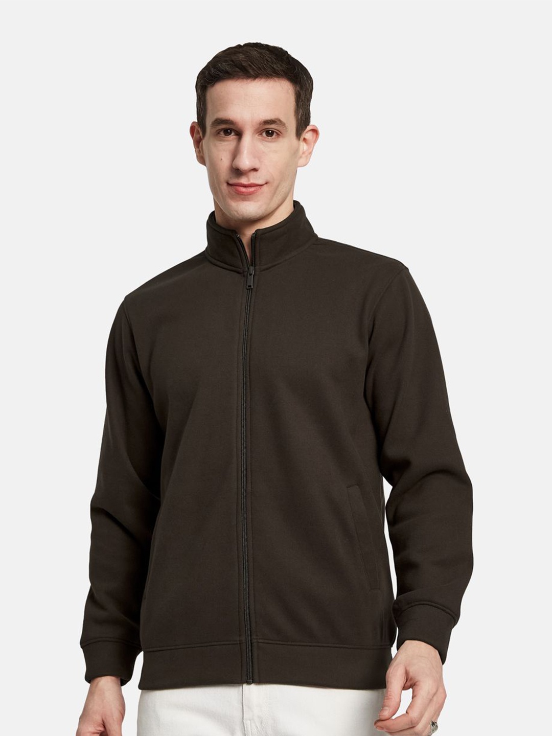 

Octave Men High Neck Sweatshirt, Brown