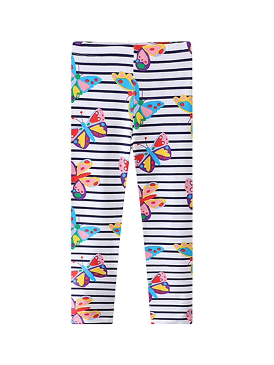 

LULU & SKY Girls Novelty Printed Ankle Length Leggings, White