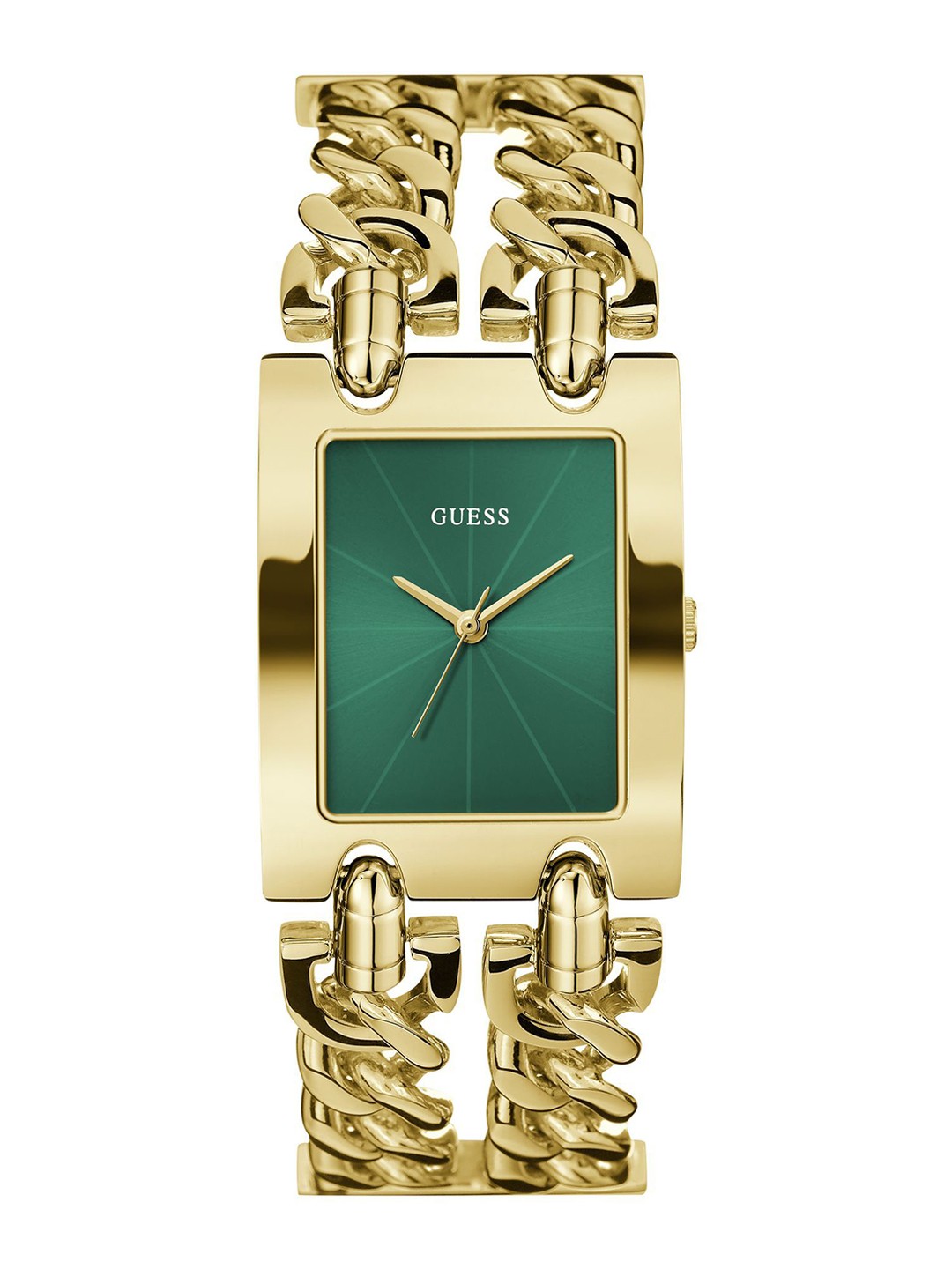 

GUESS Women Dial & Stainless Steel Bracelet Style Straps Analogue Watch GW0740L2, Green