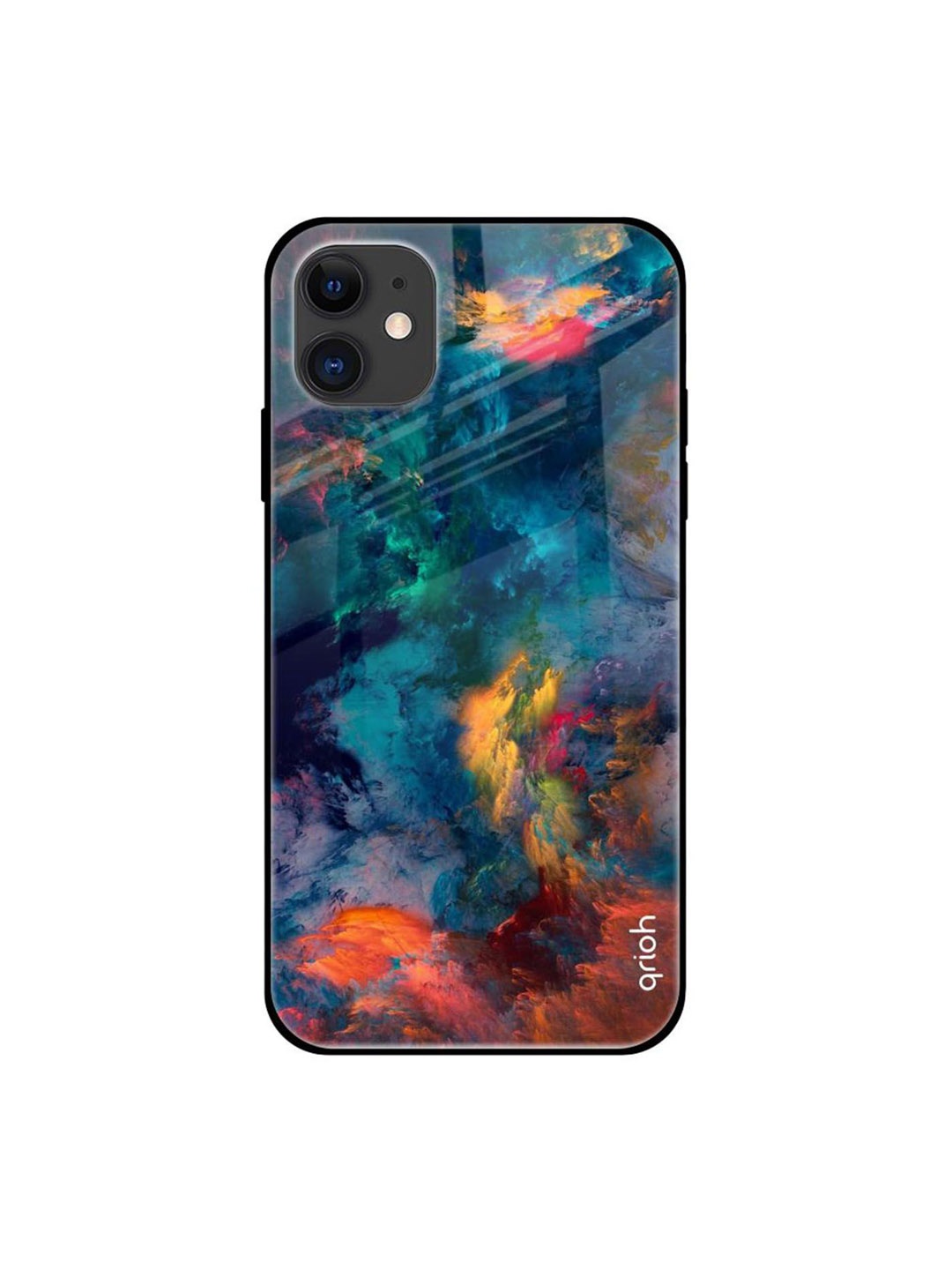 

QRIOH Cloudburst Printed iPhone 12 Mini Back Case, Blue