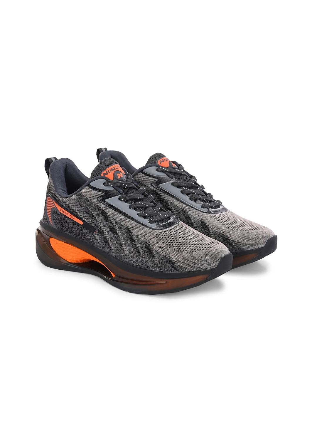 

NOBELITE Men Running Non-Marking Shoes, Grey