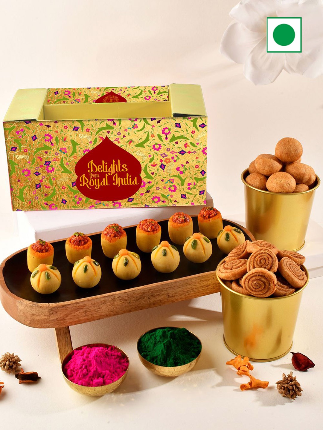 

RawFruit Holi Pack Assorted Sweets With Herbal Colors, Yellow