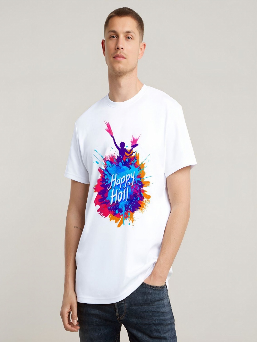 

MAYKR Men Printed T-shirt, White