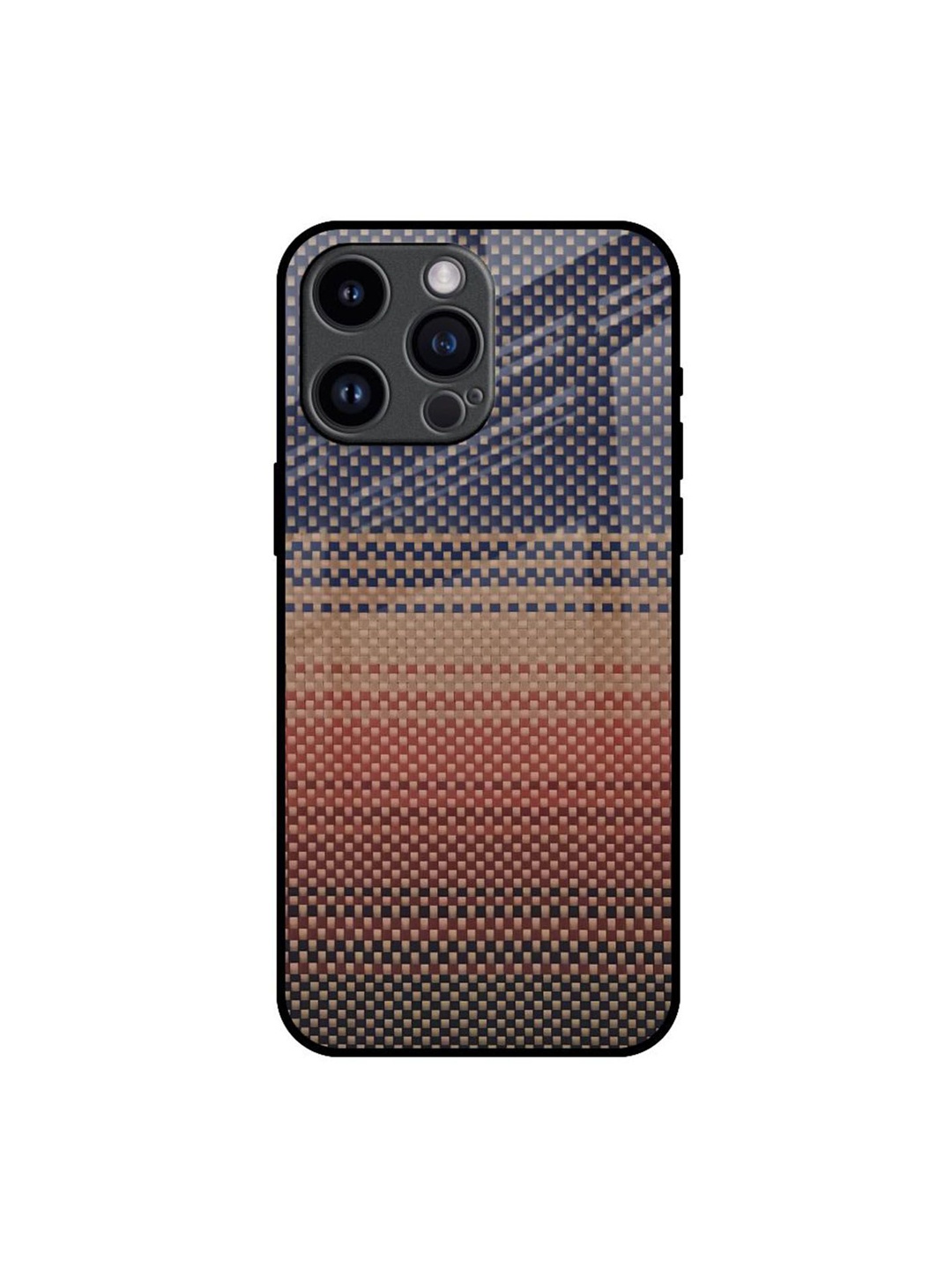 

QRIOH Fiber Artistry Printed iPhone 14 Pro Max Back Case, Brown