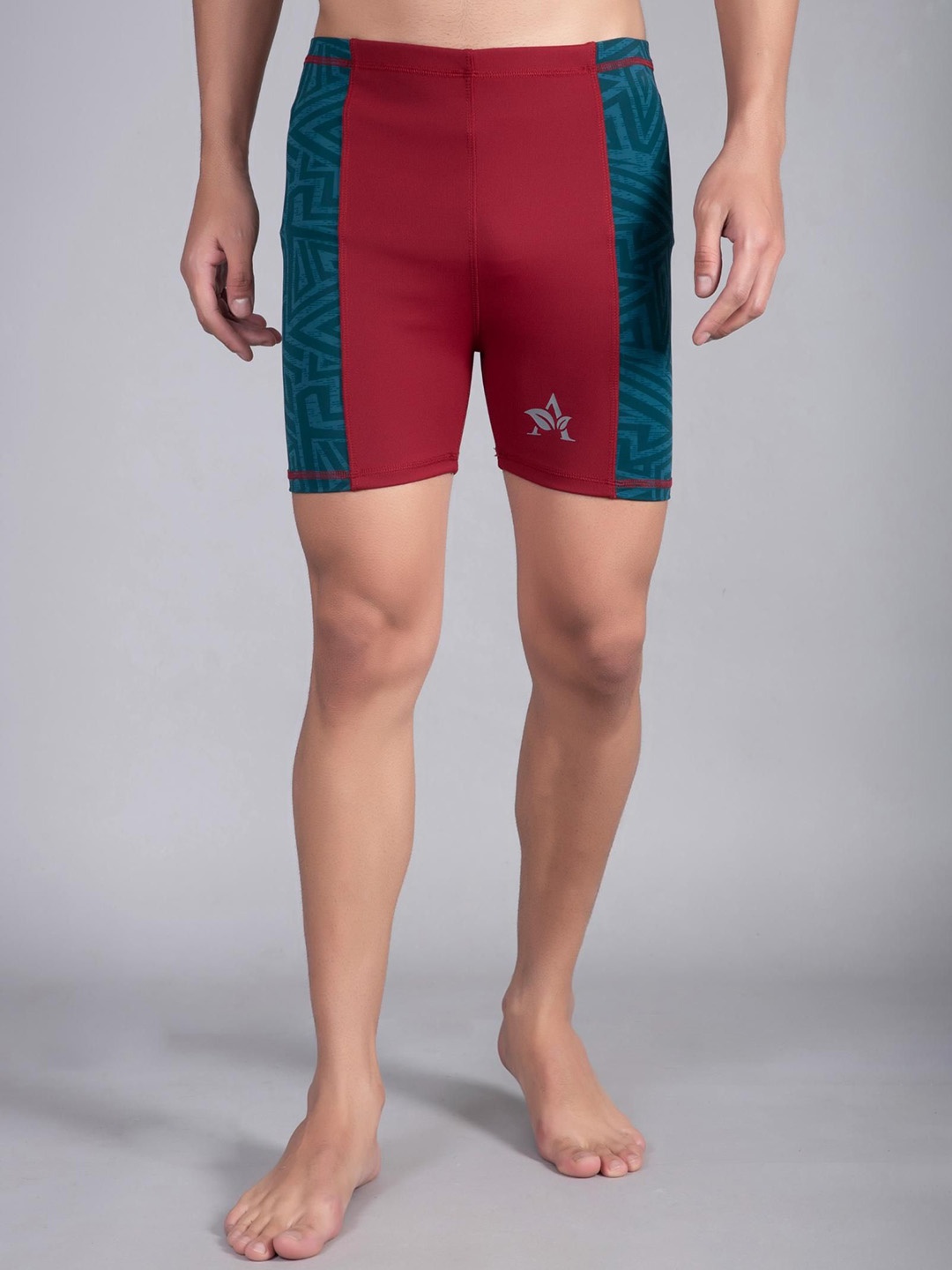 

UllasPemium Men Printed Swim Shorts, Teal