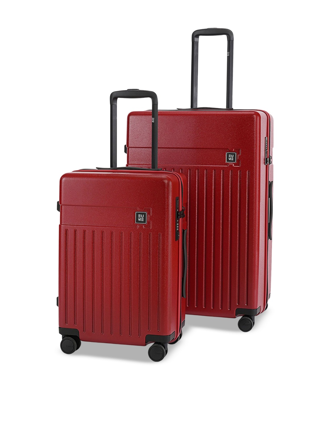 

EUME Set Of 2 Hard-Sided Trolley Suitcase, Red