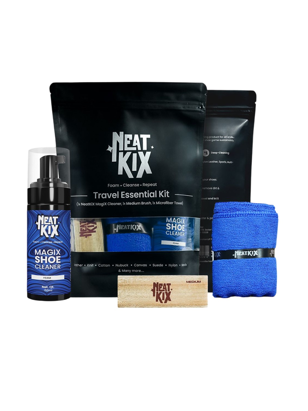 

NEATKIX Travel Shoe Care Essential Kit, Blue