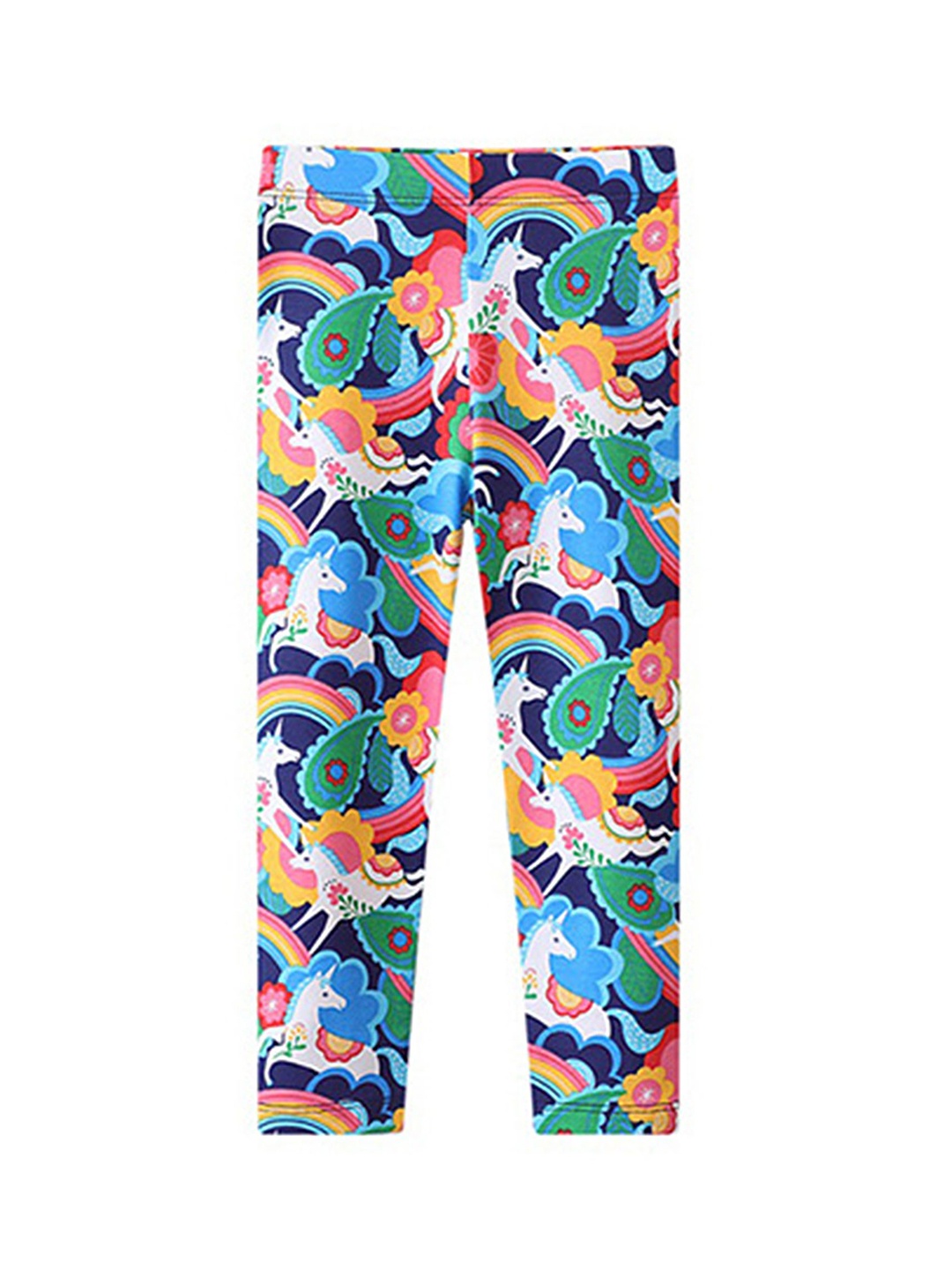 

LULU & SKY Girls Printed Ankle Length Leggings, Blue